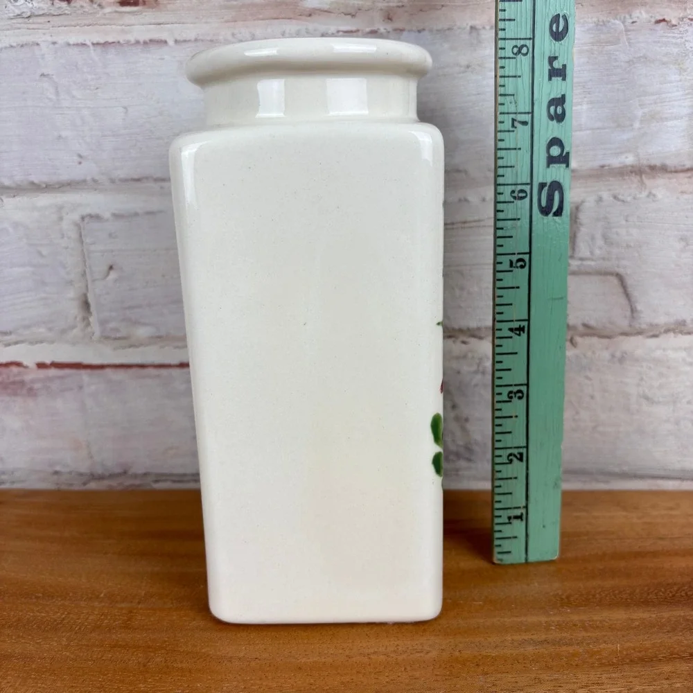 Emerson Creek Pottery 1997 Floral Bud‎ Vase Hand Painted Cottagecore Decor